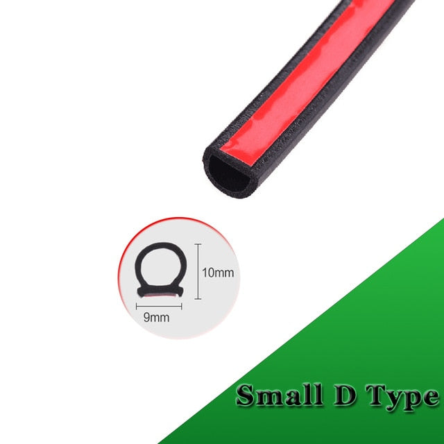 4m B P Z D Shape Noise Weatherstrip Soundproof Car Seal Strong Adhesive Sticker Insulation - COOLCrown Store