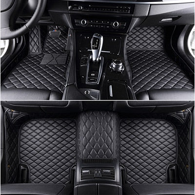 Premium Custom Luxury Car Leather Floor Mat - Full Set - All car Models - COOLCrown Store