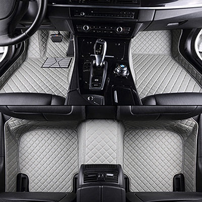 Premium Custom Luxury Car Leather Floor Mat - Full Set - All car Models - COOLCrown Store