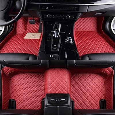 Premium Custom Luxury Car Leather Floor Mat - Full Set - All car Models - COOLCrown Store