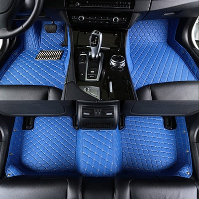 Premium Custom Luxury Car Leather Floor Mat - Full Set - All car Models - COOLCrown Store