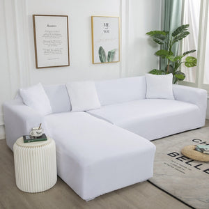 Plain Corner Sofa Covers for Living Room Elastic Spandex Couch Cover Stretch Slipcovers L Shape Sofa Need Buy 2pcs Sofa Cover - COOLCrown Store