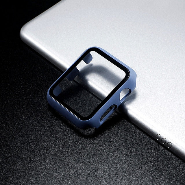 Glass+Cover For Apple Watch case 44mm 40mm 42mm 38mm iWatch case Accessorie bumper+Screen Protector Apple watch serie 3 4 5 6 SE - COOLCrown Store