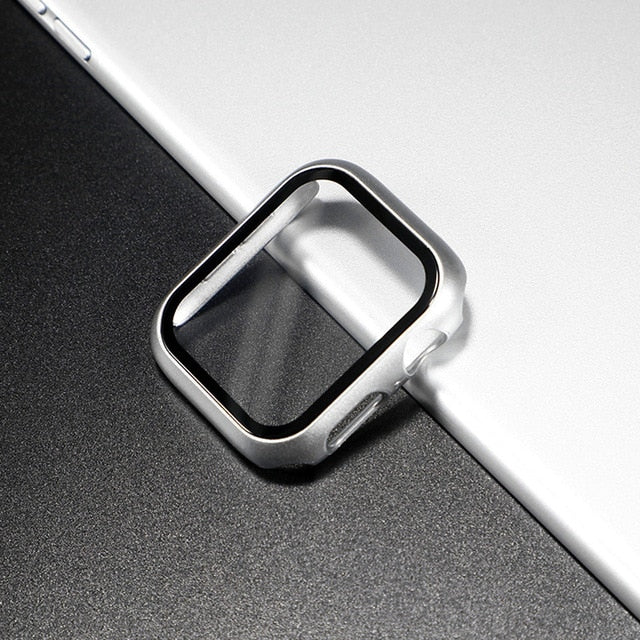 Glass+Cover For Apple Watch case 44mm 40mm 42mm 38mm iWatch case Accessorie bumper+Screen Protector Apple watch serie 3 4 5 6 SE - COOLCrown Store