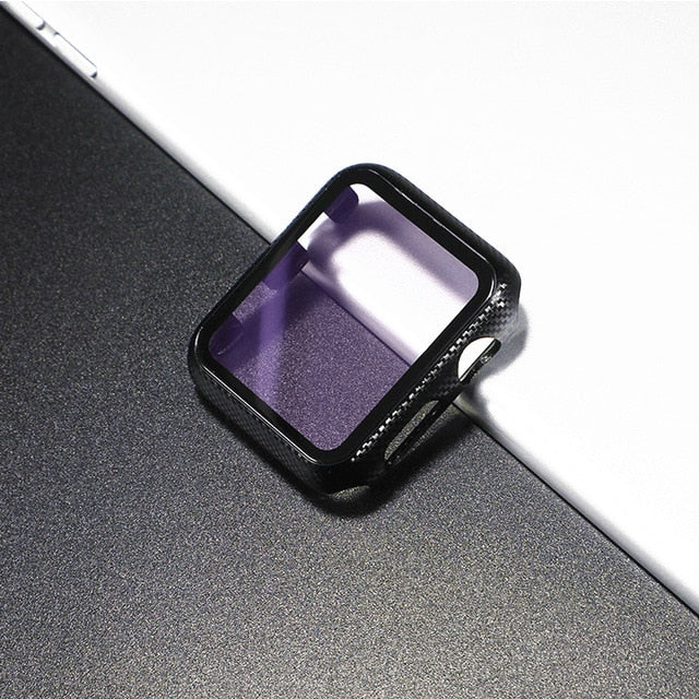 Glass+Cover For Apple Watch case 44mm 40mm 42mm 38mm iWatch case Accessorie bumper+Screen Protector Apple watch serie 3 4 5 6 SE - COOLCrown Store