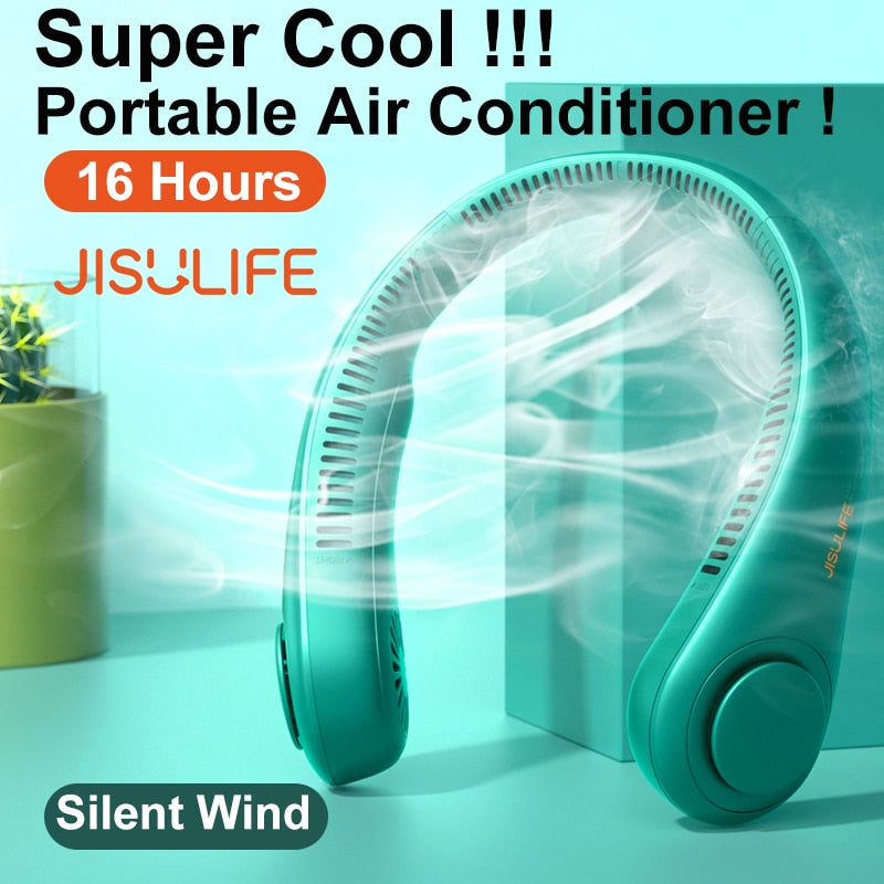 4000mAh USB Rechargeable Portable Neck Air Conditioner Fan - COOLCrown Store