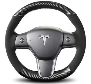 Steering Wheel Cover for Tesla Model 3 Genuine Leather - COOLCrown Store