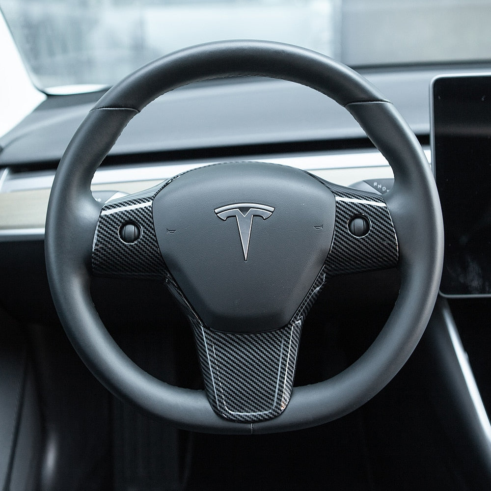 Steering Wheel Decorative Patch For Tesla Model 3 Y - COOLCrown Store