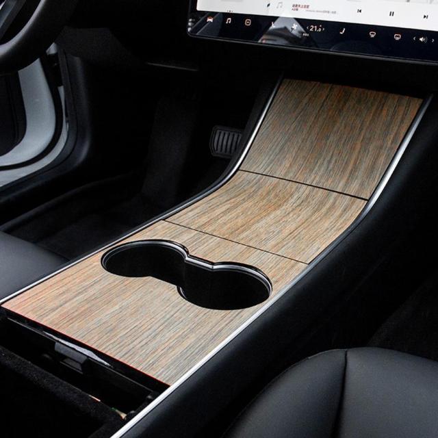 Central Control Panel Wood Grain Stickers for Tesla Model 3 - COOLCrown Store