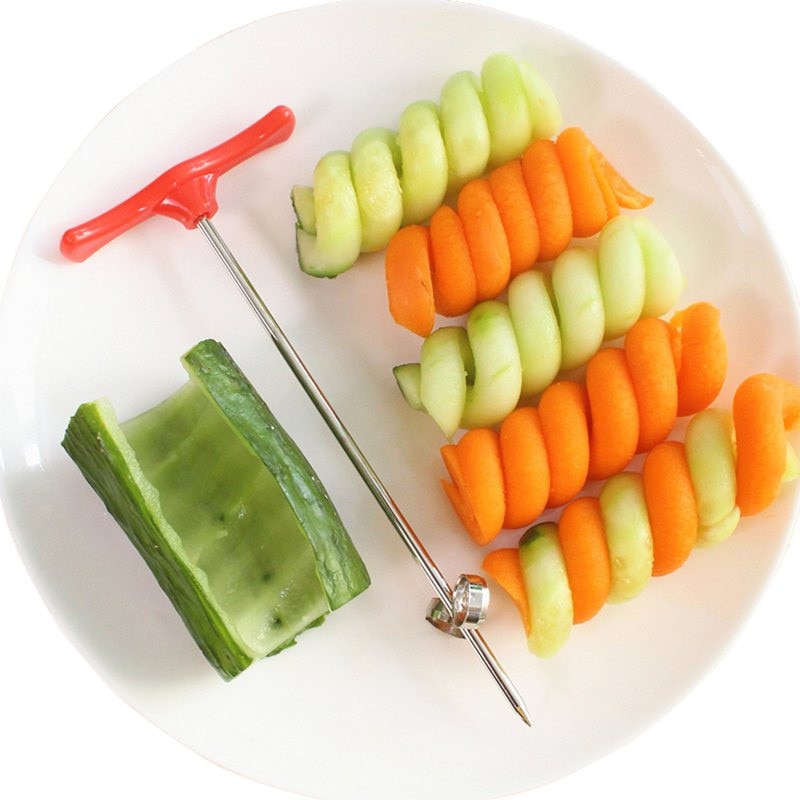 Vegetables Spiral Knife Potato Carrot Cucumber Salad Chopper Easy Spiral Screw - COOLCrown Store