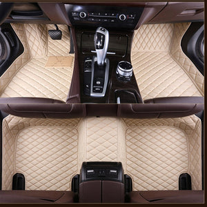 Premium Custom Car Leather Floor Mat - Full Set - All car Models - COOLCrown Store