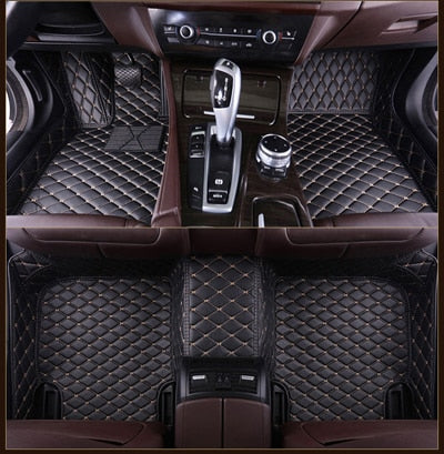 Premium Custom Car Leather Floor Mat - Full Set - All car Models - COOLCrown Store