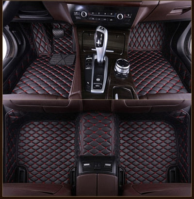 Premium Custom Car Leather Floor Mat - Full Set - All car Models - COOLCrown Store